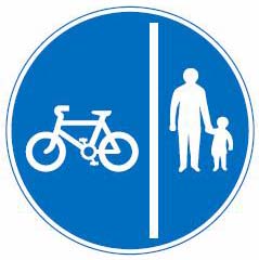 Дорожный знак - велопешеходная дорожка
