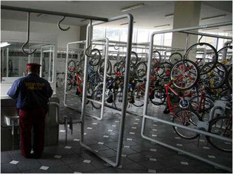 внутренняя парковка велосипедов