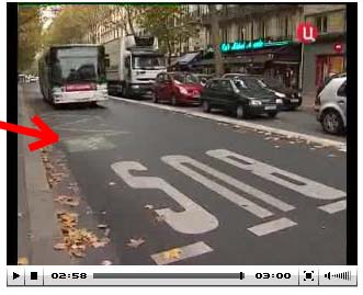 Париж: полоса общественного транспорта