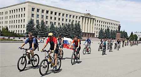 Ставрополь - велопробег в поддержку обращения к президенту